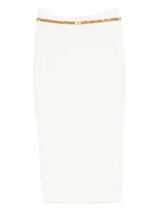 Юбка, украшенная цепочками Elisabetta Franchi, белый