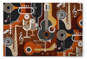 Картина на холсте A.S. Création Wall of Sound 1 цвет braungrauorangegelb