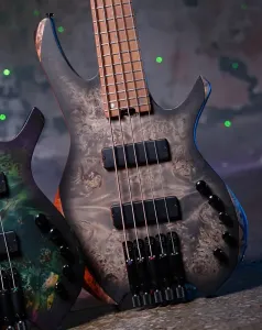 Бас-гитара Cort Artisan Space 5 (5 струн) - Черный с эффектом звездной пыли