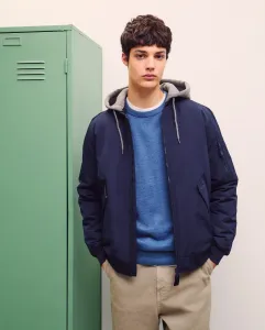 Куртка-бомбер мужская с капюшоном Green Coast, синий