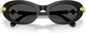 Женские солнцезащитные очки Swarovski Sk6042 овальной формы, Black/Dark Grey