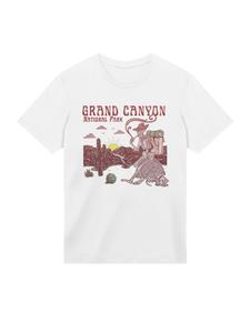 Футболка с надписью Национальные парки США: Гранд-Каньон, рассвет белого цвета F4NT4STIC
