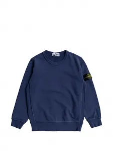 Свитшот с нашивкой-компасом Stone Island Junior, синий