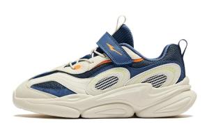 Низкие детские беговые кроссовки бело-голубые для подростков White Blue Teenagers ERKE KIDS, темно-синий