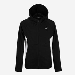 PUMA Детская куртка с капюшоном - черно-белая