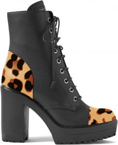 Женские ботильоны FOWT с высокой массивной подошвой, круглым носком, платформой и шнуровкой, короткие повседневные ботинки унисекс для офиса, вечеринок и работы, размеры 4-16 US, Leopard