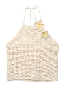 Вязаный топ Pull&Bear, бежевый