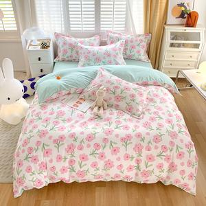 FUANNA Комплект постельного белья 4 предмета, простыня 180x220 см, пододеяльник 180x220 см, цвет honey tea