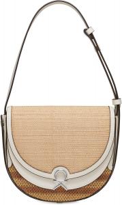 Женская сумка-седло Calvin Klein Crisell Organical Crossbody, Natural/White Straw
