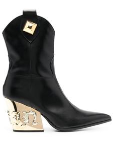 Philipp Plein ботинки Gothic Plein CowBoy, черный