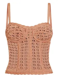 Топ в технике кроше DOLCE & GABBANA, нейтральный