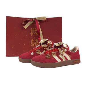 Adidas Vl Court Classic Eternal Love Shopping Bag Abrasion Resistant Low top Skateboard Shoes Unisex Red