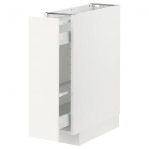 Базовый шкаф/выдвижная фурнитура METOD/MAXIMERA IKEA, 20x60x70 см, цвет white/vallstena white