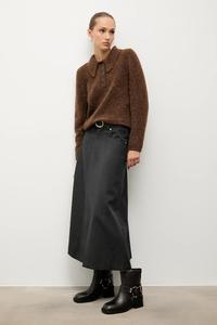 Кожаные ботильоны Answear.Lab, коричневый