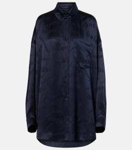 Рубашка из коконового шелка Balenciaga, Faded Black