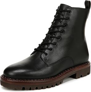 Женские ботильоны Vince Cabria с подошвой Lug Combat Vince Womens, Black/Dark Brown Leather