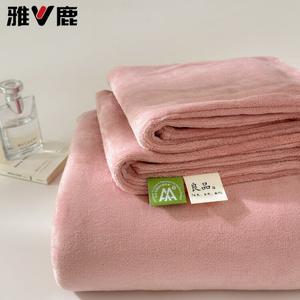 Yalu Комплект постельного белья из 3 предметов (простыня 200х230 см, 2 наволочки), флис, утолщенный, цвет бежевый