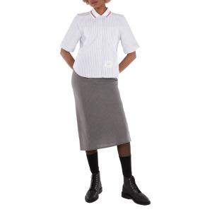 Том Браун Фреско Макси Юбка с низкой посадкой по косой Thom Browne, серый