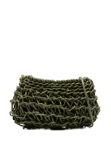Плетёная сумка Cecilia через плечо Alienina, зеленый