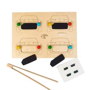 Машинки, деревянный пазл, машинки, картографирование, изучение цветов. Inna marka