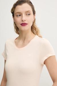 Хлопковая футболка G-Star, бежевый