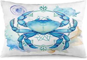 MaSiledy Декоративная наволочка с крабом в морском стиле Winter-6
