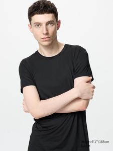 Футболка Airism с круглым вырезом Uniqlo, цвет 09 черный