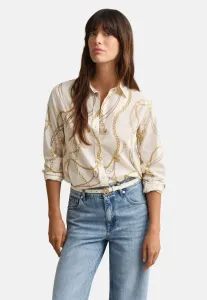 Обычная блузка с принтом на пуговицах Gant, Eggshell