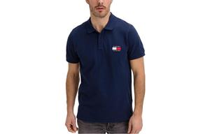 Рубашка поло мужская темно-синяя Tommy Hilfiger, темно-синий