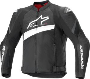 Текстильная мотоциклетная куртка Alpinestars t-gp plus r v4 airflow с перфорацией, Black/White
