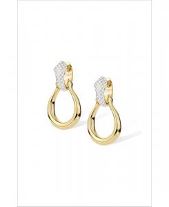 Серьги Урей RETRO CHIC, White & gold