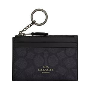 COACH Кошелек-картхолдер mini women's coated canvas charcoal & black