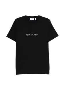 Футболка с вышивкой в виде стрелы Script Off-White, черный