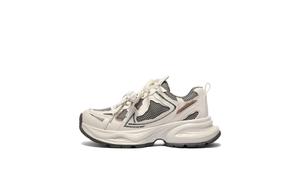 BELLE Антискользящие износостойкие массивные низкие кроссовки женские - экрю/серый, цвет Ecru/Gray