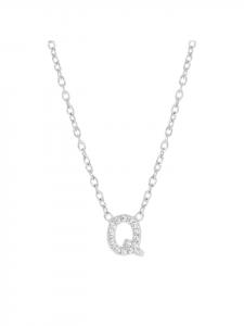 Lucardi Серебряное ожерелье 925 пробы с буквой «Q»