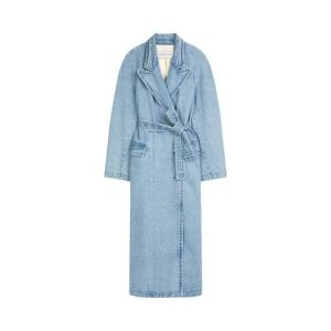 Пальто Dries Van Noten Loose Fit Rugby Denim Coat Light Blue, синий