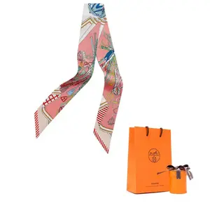 HERMES Шелковый  шарф Pink