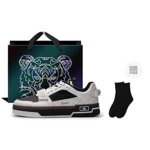 Kappa Уличный авангардный противоскользящий износостойкий низкий скейтборд обувь унисекс черный белый - черный/классический белый[Тигр комплекты одежды]