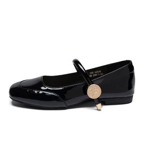 Туфли Мэри Джейн 1,5 см ZHR для женщин, Бордовые-Глянцевые