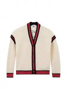 Кардиган с логотипом GCDS, бежевый