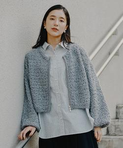 Блузон на молнии из смешанной пряжи Studio Clip, цвет Gray 15