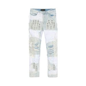 Брюки Who Decides War Winged Organza Denim Pants, Sky