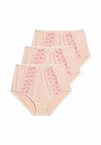 Брифы Marks & Spencer 3PACK DAISY EMBROIDERY FULL, Opaline/Beige