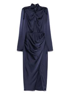 Платье со сборками Self-Portrait, синий