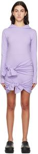 Фиолетовое мини-платье с капюшоном MSGM