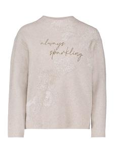 вязаный свитер с жаккардом в цвете серо-коричневый меланж Betty Barclay