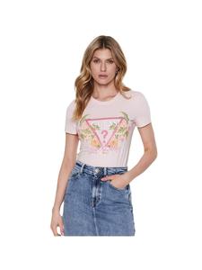 Треугольная оригинальная футболка Guess, розовый