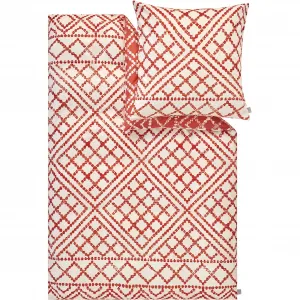 Постельное белье Zeitgeist «Атласное постельное белье Hana», цвет rotorange/wollweiss
