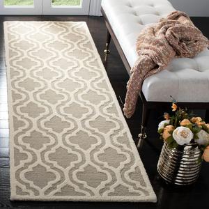 Ковер-дорожка SAFAVIEH, 77 x 244 см, Cambridge Collection, Mocha & Ivory, ручной работы из марокканской шерсти, идеально для помещений с высокой проходимостью в гостиной, спальне (CAM152B)