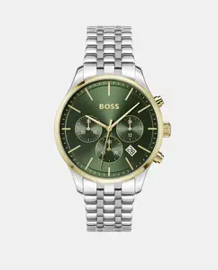 Мужские часы Avery 1514159 со стальным хронографом Boss, серебряный